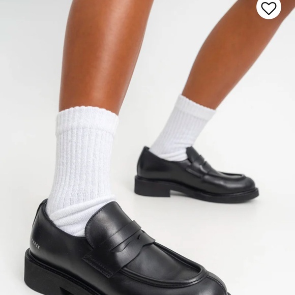 COPENHAGEN STUDIOS Vitello Mocassins épais noirs - Picture 3 of 14